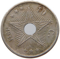 BELGIAN CONGO 10 CENTIMES 1911  #s014 0195 - 1910-1934: Alberto I