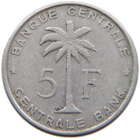 BELGIAN CONGO 5 FRANCS 1958  #a088 0445 - 1951-1960: Baldovino I
