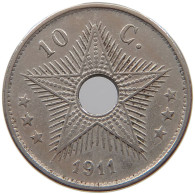 BELGIAN CONGO 10 CENTIMES 1911  #a062 0155 - 1910-1934: Albert I