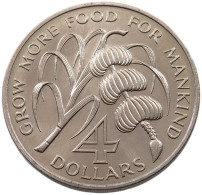 BARBADOS 4 DOLLARS 1970  #alb043 0407 - Barbados