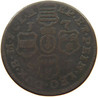 BELGIUM LIEGE 2 LIARDS 1751  #s075 0755 - 975-1795 Principauté De Liège 