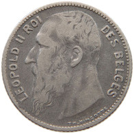 BELGIUM FRANC 1909 Leopold II. 1865-1909 #c049 0079 - 1 Frank