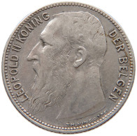 BELGIUM FRANC 1909 Leopold II. 1865-1909 #a081 0587 - 1 Franc