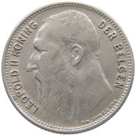 BELGIUM FRANC 1904 Leopold II. 1865-1909 #s038 0409 - 1 Frank
