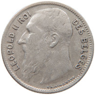 BELGIUM FRANC 1904 Leopold II. 1865-1909 #s031 0137 - 1 Frank