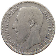 BELGIUM FRANC 1887 Leopold II. 1865-1909 #a069 0115 - 1 Frank