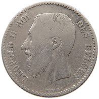 BELGIUM FRANC 1866 Leopold II. 1865-1909 #a044 0853 - 1 Franc