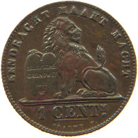 BELGIUM CENTIME 1907 Leopold II. 1865-1909 #s008 0191 - 1 Centime