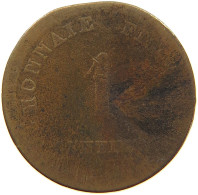 BELGIUM CENTIME 1833 Leopold I. (1831-1865) GAND GENT #c065 0087 - 1 Centime