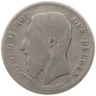 BELGIUM 50 CENTIMES 1886 Leopold II. 1865-1909 #a044 0939 - 50 Cents