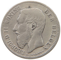 BELGIUM 50 CENTIMES 1886 Leopold II. 1865-1909 #a044 0255 - 50 Cents