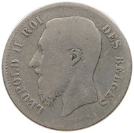 BELGIUM 50 CENTIMES 1866 Leopold II. 1865-1909 #a045 0775 - 50 Cents