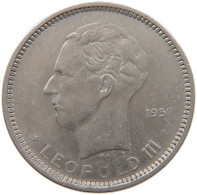 BELGIUM 5 FRANCS 1937 LEOPOLD III. (1934-1951) #s019 0041 - 5 Francs