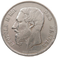 BELGIUM 5 FRANCS 1873 Leopold II. 1865-1909 #t012 0063 - 5 Frank