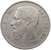 BELGIUM 5 FRANCS 1871 Leopold II. 1865-1909 #c016 0241 - 5 Francs