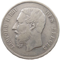 BELGIUM 5 FRANCS 1868 Leopold II. 1865-1909 #c058 0091 - 5 Francs