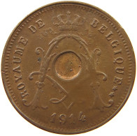BELGIUM 5 CENTIMES 1914 BELGIUM 5 CENTIMES 1914 PATTERN COPPER UNHOLED VERY RARE #t081 0081 - 5 Cents