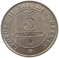 BELGIUM 5 CENTIMES 1901 Leopold II. 1865-1909 #a034 0879 - 5 Cent