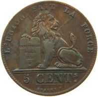 BELGIUM 5 CENTIMES 1857  #t132 0649 - 5 Cent