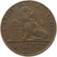 BELGIUM 5 CENTIMES 1857  #t132 0611 - 5 Cent