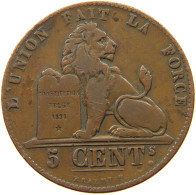 BELGIUM 5 CENTIMES 1856 Leopold I. (1831-1865) #s046 0379 - 5 Cent