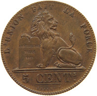 BELGIUM 5 CENTIMES 1856  #t138 0045 - 5 Cent