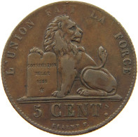 BELGIUM 5 CENTIMES 1853 RARE #t132 0615 - 5 Cent