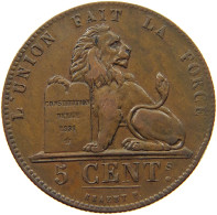 BELGIUM 5 CENTIMES 1852  #t091 0219 - 5 Cent