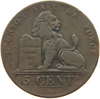 BELGIUM 5 CENTIMES 1851  #t132 0591 - 5 Centimes