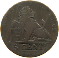 BELGIUM 5 CENTIMES 1848 Leopold I. (1831-1865) #a066 0083 - 5 Cents