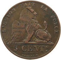 BELGIUM 5 CENTIMES 1847 5 CENTIMES 1847 MINTING ERROR OVERSTRUCK #t061 0187 - 5 Centimes