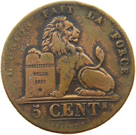 BELGIUM 5 CENTIMES 1842 Leopold I. (1831-1865) #s036 0167 - 5 Cents