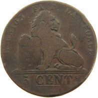 BELGIUM 5 CENTIMES 1837 Leopold I. (1831-1865) #a041 0463 - 5 Cent