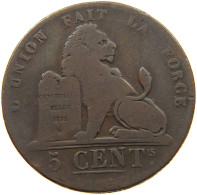 BELGIUM 5 CENTIMES 1837 Leopold I. (1831-1865) #a066 0081 - 5 Cents