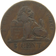 BELGIUM 5 CENTIMES 1837 Leopold I. (1831-1865) #a041 0457 - 5 Centimes