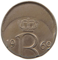 BELGIUM 25 CENTIMES 1969 MINTING ERROR 25 CENTIMES 1969 OFF-CENTER #t065 0299 - 25 Cents