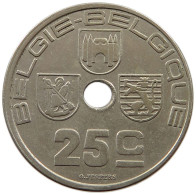 BELGIUM 25 CENTIMES 1938 MINTING ERROR 25 CENTIMES 1938 90° DIE ROTATION RIGHT #t065 0191 - 25 Cents