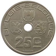 BELGIUM 25 CENTIMES 1938 MINTING ERROR 25 CENTIMES 1938 90° DIE ROTATION RIGHT #t065 0191 - 25 Centesimi