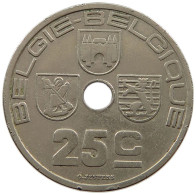 BELGIUM 25 CENTIMES 1938 MINTING ERROR 25 CENTIMES 1938 90° DIE ROTATION RIGHT #t065 0203 - 25 Cents