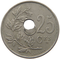 BELGIUM 25 CENTIMES 1929 OFF-CENTER HOLE #t001 0237 - 25 Centimes