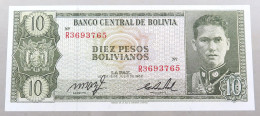 BOLIVIA 10 PESOS 1962  #alb049 0003 - Bolivia