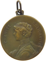 BELGIUM MEDAL 1914 Albert I. 1909-1934 WW1 CHARITE SOLIDARITE 1914 BRUXELLES #s006 0235 - Sin Clasificación