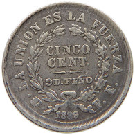 BOLIVIA 5 CENTAVOS 1889  #t111 1349 - Bolivie