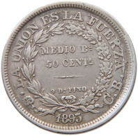 BOLIVIA 50 CENTAVOS 1893 DIE ERROR #t094 0229 - Bolivie