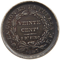 BOLIVIA 20 CENTAVOS 1887  #t090 0219 - Bolivië