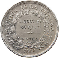 BOLIVIA 50 CENTAVOS 1899 MM  #t063 0151 - Bolivie