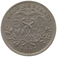 BOLIVIA 5 CENTAVOS 1893  #t060 0373 - Bolivie