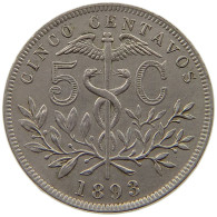 BOLIVIA 5 CENTAVOS 1893  #t060 0373 - Bolivia