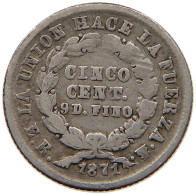 BOLIVIA 5 CENTAVOS 1871  #t060 0321 - Bolivie