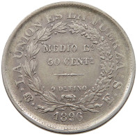 BOLIVIA 50 CENTAVOS 1896 ES  #t060 0181 - Bolivie